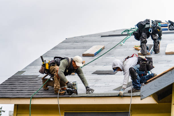 Professional Gutter Installation technician working in Miami, FL